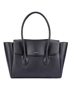 Жіноча сумка шкіряна чорна - фото  - Miraton