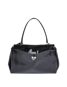 Жіноча сумка тоут MIRATON шкіряна чорна - фото  - Miraton