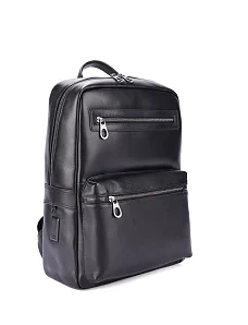 Чоловічий рюкзак шкіряний чорний - фото  - Miraton