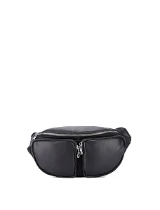 Чоловіча сумка шкіряна чорна - фото  - Miraton