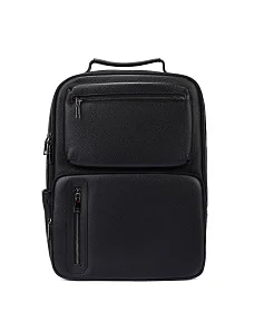 Мужской рюкзак кожаный черный - фото  - Miraton