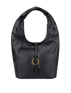 Жіноча сумка шкіряна чорна - фото  - Miraton