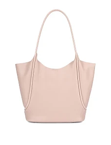 Жіноча сумка шоппер шкіряна бежева - фото  - Miraton