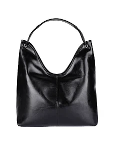 Жіноча сумка шкіряна чорна - фото  - Miraton