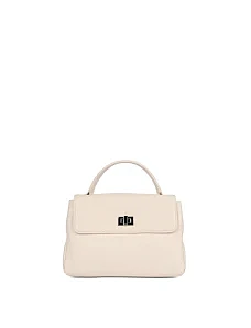 Женская сумка кросс-боди кожаная молочного цвета - фото  - Miraton