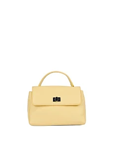 Женская сумка кросс-боди кожаная желтая - фото  - Miraton