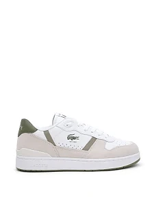 Чоловічі кеди Lacoste T-Clip шкіряні білі - фото  - Miraton