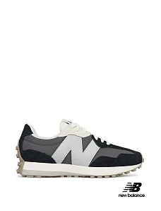 Жіночі кросівки New Balance 327 замшеві чорні - фото  - Miraton