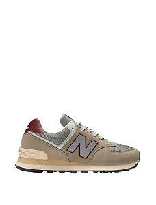Женские кроссовки New Balance 574 из нубука бежевые - фото  - Miraton