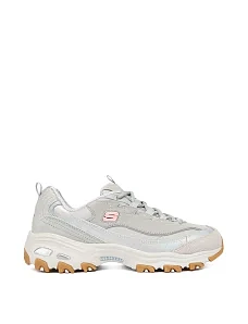 Женские кроссовки Skechers из экокожи серые - фото  - Miraton