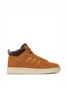 Женские ботинки Adidas Rapid Court Mid Winterized из экокожи черные - фото  - Miraton