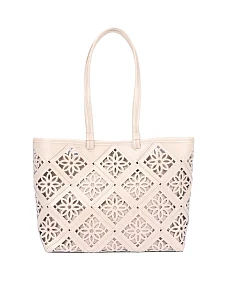 Женская сумка кожаная молочного цвета - фото  - Miraton