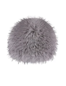 Шапка с мехом серая - фото  - Miraton