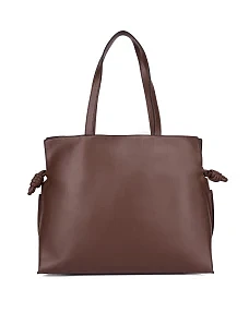 Жіноча сумка шкіряна коричнева - фото  - Miraton