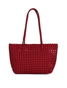 Женская сумка тканевая бордовая - фото  - Miraton