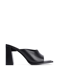 Жіночі сабо шкіряні чорні - фото  - Miraton