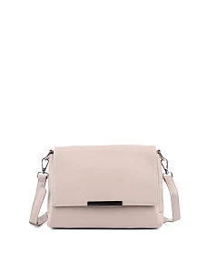 Жіноча сумка крос-боді шкіряна бежева - фото  - Miraton