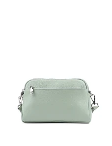 Женская сумка через плечо кожаная зеленая - фото  - Miraton