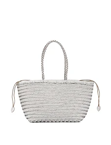 Женская сумка через плечо кожаная молочного цвета - фото  - Miraton