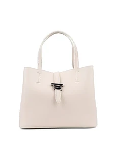 Женская сумка кожаная молочного цвета - фото  - Miraton