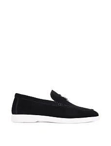 Мужские туфли замшевые черные - фото  - Miraton