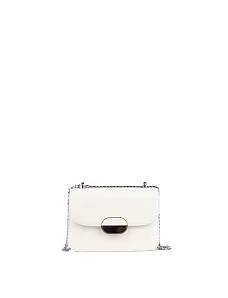 Женская сумка кросс-боди кожаная молочного цвета - фото  - Miraton