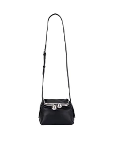 Женская сумка кросс-боди кожаная черная - фото  - Miraton