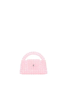 Жіноча сумка з камінням рожева - фото  - Miraton