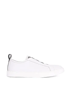 Мужские кеды кожаные белые - фото  - Miraton