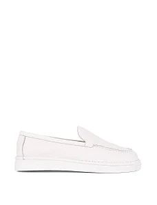 Жіночі сліпери шкіряні білі - фото  - Miraton