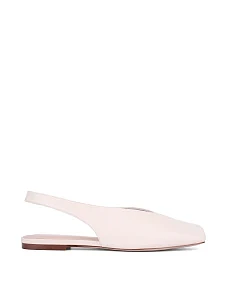 Жіночі балетки шкіряні рисового кольору - фото  - Miraton