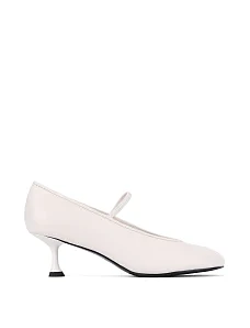 Жіночі шкіряні туфлі рисового кольору - фото  - Miraton