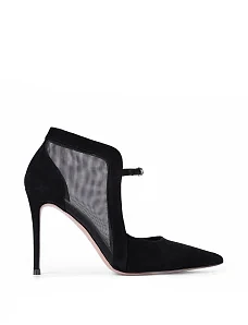 Жіночі черевики велюрові чорні - фото  - Miraton