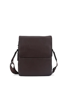 Чоловіча сумка месенджер шкіряна коричнева - фото  - Miraton