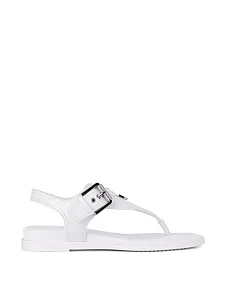 Жіночі сандалі з екошкіри білі - фото  - Miraton