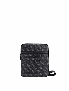 Чоловіча сумка-месенджер з екошкіри чорна - фото  - Miraton