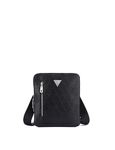 Мужская сумка Guess кросс-боди из экокожи черная - фото  - Miraton