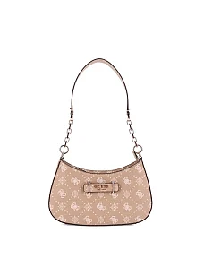 Женская сумка через плечо из экокожи бежевая - фото  - Miraton