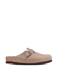 Женские сабо BIRKENSTOCK кожаные бежевые - фото  - Miraton