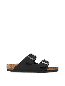 Мужские шлепанцы BIRKENSTOCK Arizona BF из экокожи черные - фото  - Miraton