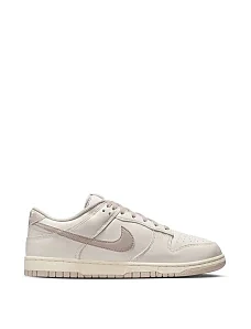 Женские кеды Nike DUNK LOW RETRO из экокожи белые - фото  - Miraton
