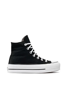 Женские кеды Converse Chuck Taylor All Star Lift текстильные черные - фото  - Miraton