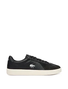 Чоловічі кеди Lacoste BASESHOT шкіряні чорні - фото  - Miraton