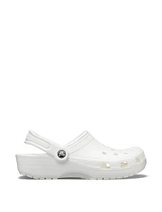Женские сабо Crocs Classic Clog резиновые белые - фото  - Miraton