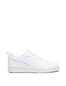 Мужские кеды PUMA Rebound v6 Low из экокожи белые - фото  - Miraton