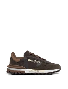 Мужские кроссовки Lacoste ELITE ACTIVE замшевые коричневые - фото  - Miraton