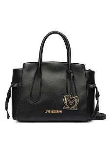 Жіноча сумка через плече Love Moschino з екошкіри чорна - фото  - Miraton