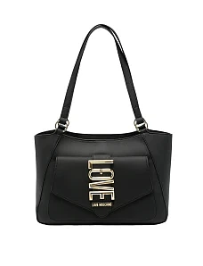 Жіноча сумка тоут Love Moschino з екошкіри чорна - фото  - Miraton