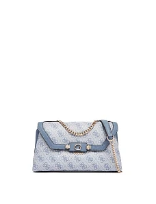 Жіноча сумка крос-боді Guess з екошкіри сіра - фото  - Miraton