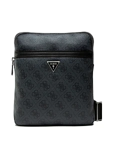 Чоловіча сумка крос-боді Guess з екошкіри чорна - фото  - Miraton